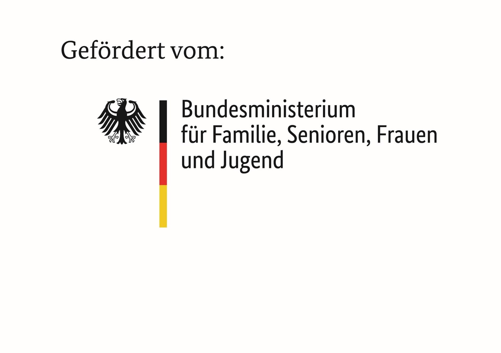 Logo Gefördert vom Bundesministerium für Familie, Senioren, Frauen und Jugend